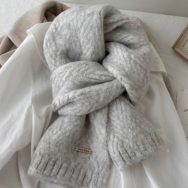 Жіночий зимовий шарф Fashion блакитний вовна альпаки 24x160 см фото