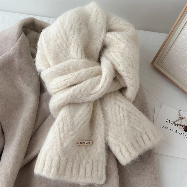 Жіночий зимовий шарф Fashion блакитний вовна альпаки 24x160 см фото