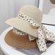 Жіночий солом'яний капелюх Fashion Горох коричневий 55-57 фото 3