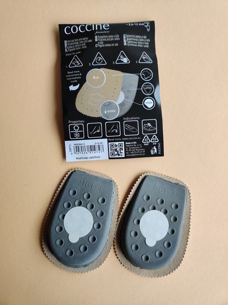 Підп'яточник Coccine 665/94 Heel Pad Leather&Latex шкіряний бежевий фото
