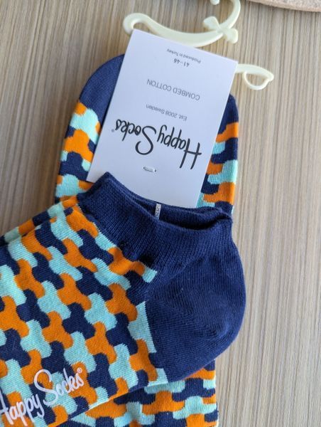 Шкарпетки короткі чоловічі Happy Socks сині Ланки демісезонні фото