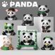 Конструктор з мікроблоків Panda K92 панда в окулярах 455 блоки фото 3