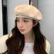Жіночий вельветовий берет в японському стилі Fashion темно-бежевий 55-57 фото 2