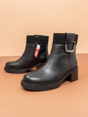 Зимові жіночі черевики Rieker Y5253/00 чорні натуральна шкіра фото