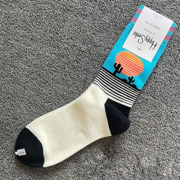 Шкарпетки жіночі Happy Socks біло-блакитні Мексика демісезонні фото