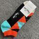 Шкарпетки короткі чоловічі Happy Socks чорні Ромби демісезонні фото 3