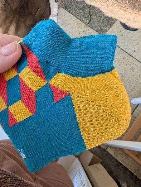 Шкарпетки короткі чоловічі Happy Socks зелені Куб демісезонні фото