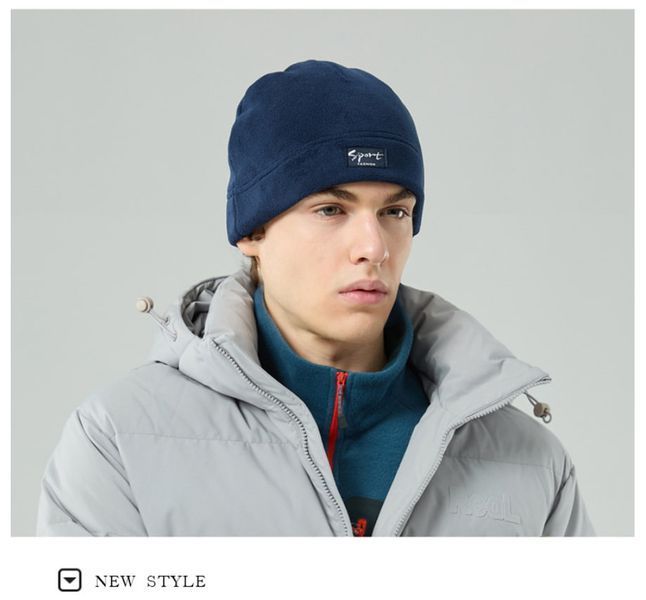 Шапка зимова флісова Fashion темно-сіра Polar Fleece 55-58 фото