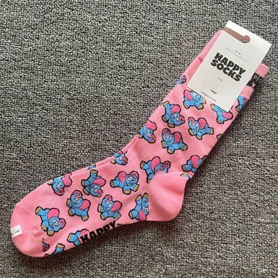 Шкарпетки жіночі Happy Socks рожеві Слоники демісезонні фото