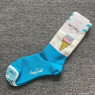 Шкарпетки жіночі Happy Socks блакитні Морозиво демісезонні фото