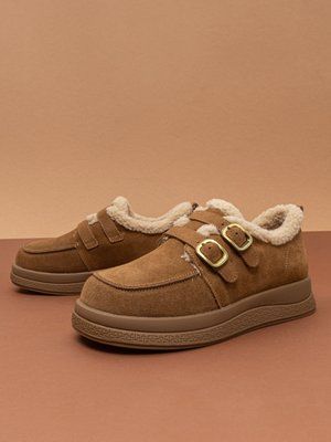 Жіночі зимові черевики угги Leathershoes 5557 кемел натуральна замша фото