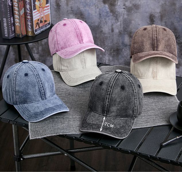 Кепка бейсболка бавовняна потерта Fashion синя 56-58 фото