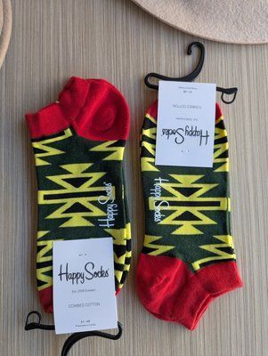 Шкарпетки короткі чоловічі Happy Socks темно-зелені Ялинка демісезонні фото