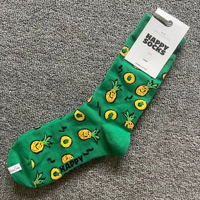 Шкарпетки жіночі Happy Socks зелені Ананаси демісезонні фото
