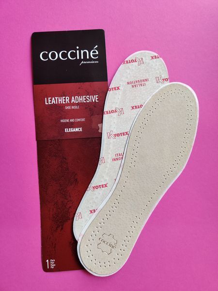 Шкіряні устілки що вклеюються Coccine Leather Adhesive 665/51 бежеві фото