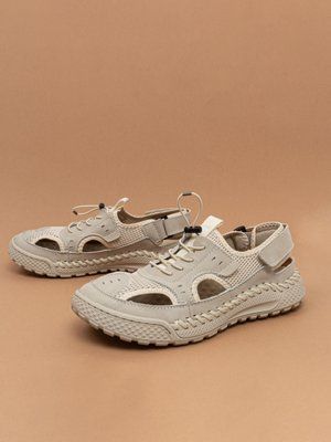 Чоловічі сандалі літні туфлі Fashion 99807 бежеві фото