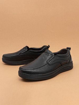 Чоловічі туфлі мокасини Fashion 2172 чорні натуральна шкіра фото
