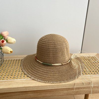 Жіночий солом'яний капелюх Fashion Зигзаг коричневий 55-57 фото