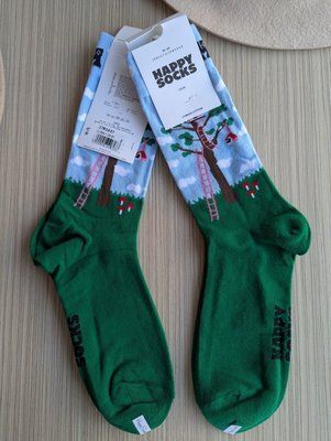 _Шкарпетки жіночі Happy Socks зелені Дерево демісезонні фото