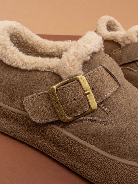 Жіночі зимові черевики Leathershoes 5553 бежеві натуральна замша фото