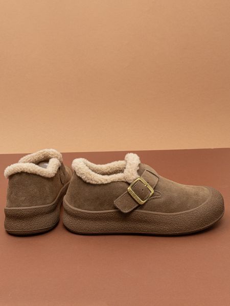 Жіночі зимові черевики Leathershoes 5553 бежеві натуральна замша фото