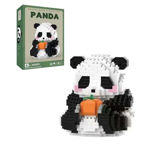 Конструктор з мікроблоків Panda M1059 панда з гарбузом 531 блоки фото