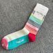 Шкарпетки жіночі Happy Socks білі Кольорові смужки демісезонні фото 1