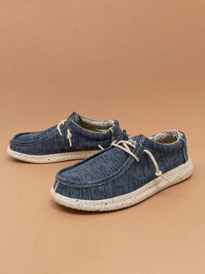 Чоловічі мокасини Comfort 8802-1 сині текстильні фото