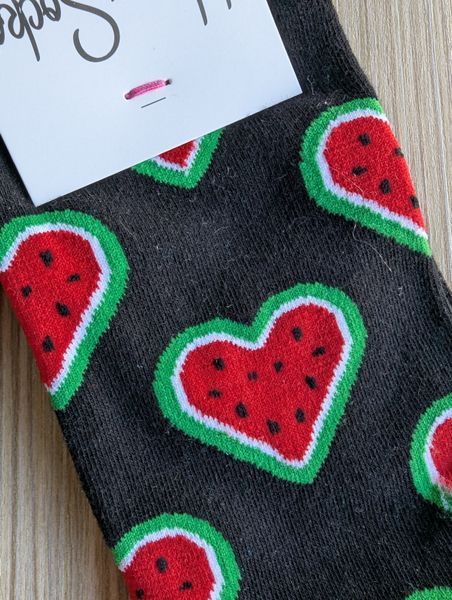 Шкарпетки жіночі Happy Socks темно-зелені Сердечки демісезонні фото