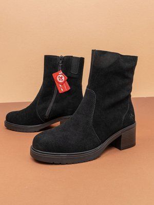 Зимові жіночі черевики Rieker Y5256/00 чорні натуральна замша фото