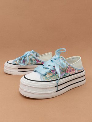 Жіночі кросівки кеди Fashion BR609 блакитні на платформі фото