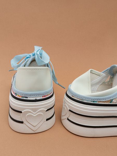 Жіночі кросівки кеди Fashion BR609 блакитні на платформі фото