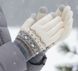 Рукавички жіночі зимові Fashion К141 біло-сірі сенсорні фото 1
