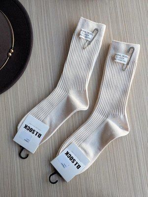 Шкарпетки жіночі D.L Sock молочні Булавка+Стрази демісезонні фото