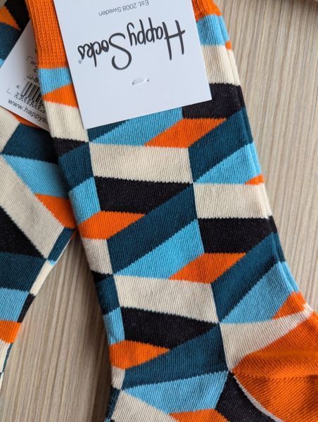 Шкарпетки чоловічі Happy Socks Геометрія демісезонні фото