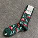 Святкові чоловічі шкарпетки Happy Socks зелені Ялинки демісезонні фото 1